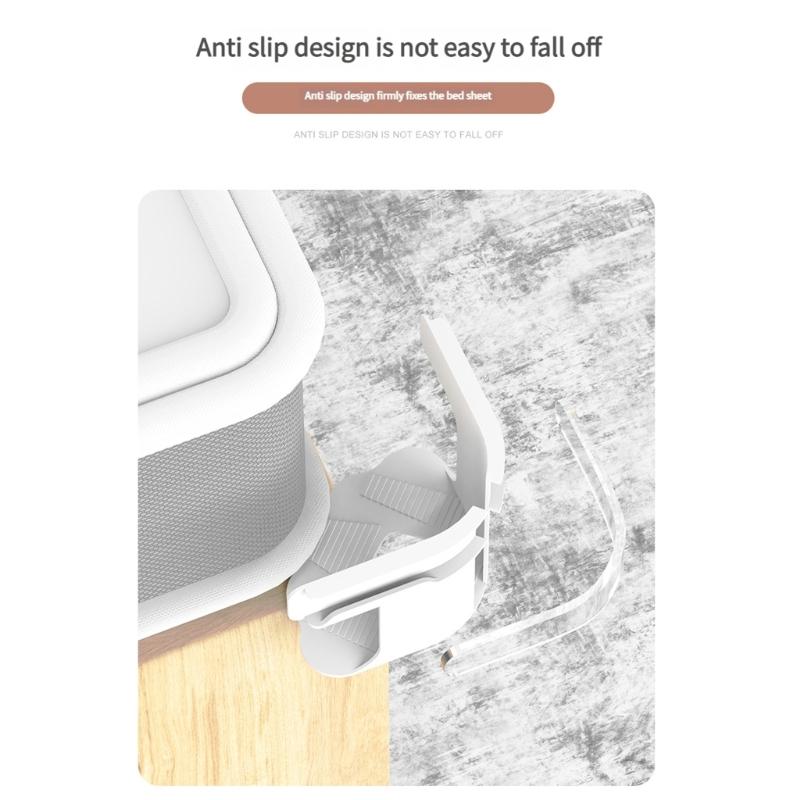 Slip Resistant Bed Sheet Clamps for Mattress Quick Setups Hide Styles Home Tool