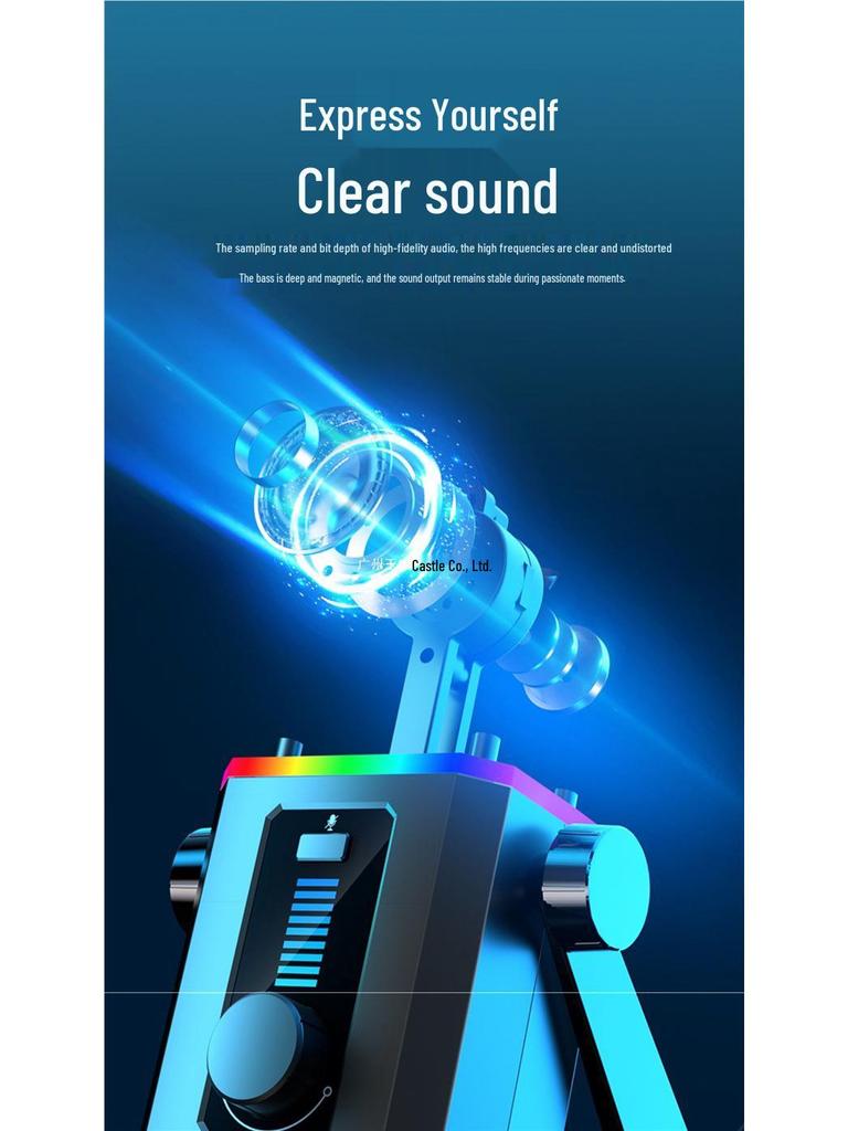 USB Noise-Reduction Condenser Microphone for Gaming, Desktop, Online Classes, and Conferences