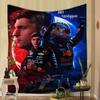 Rennhelm Wandteppich Polyester Wandbehang F1 MotoGP Motorsport Thema Gamer Schlafzimmer Man Cave Dekoration Stoff