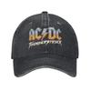 THUNDERSTRUCK AC-DC Baseball Caps Fashion Distressed Washed Sun Cap Unisex Style Outdoor Activities Adjustable Hats Cap