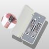 Stainless Steel Nail Clipper Set Portable 3 In 1 Manicure Kit Nail Care & Cuticle Pusher Set Mini Personal Grooming Tools