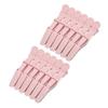 12pcs Hair Clips Pink Rebound Spring Portable Design Electroplating ABS Hair Sectioning Clips for Salon Household