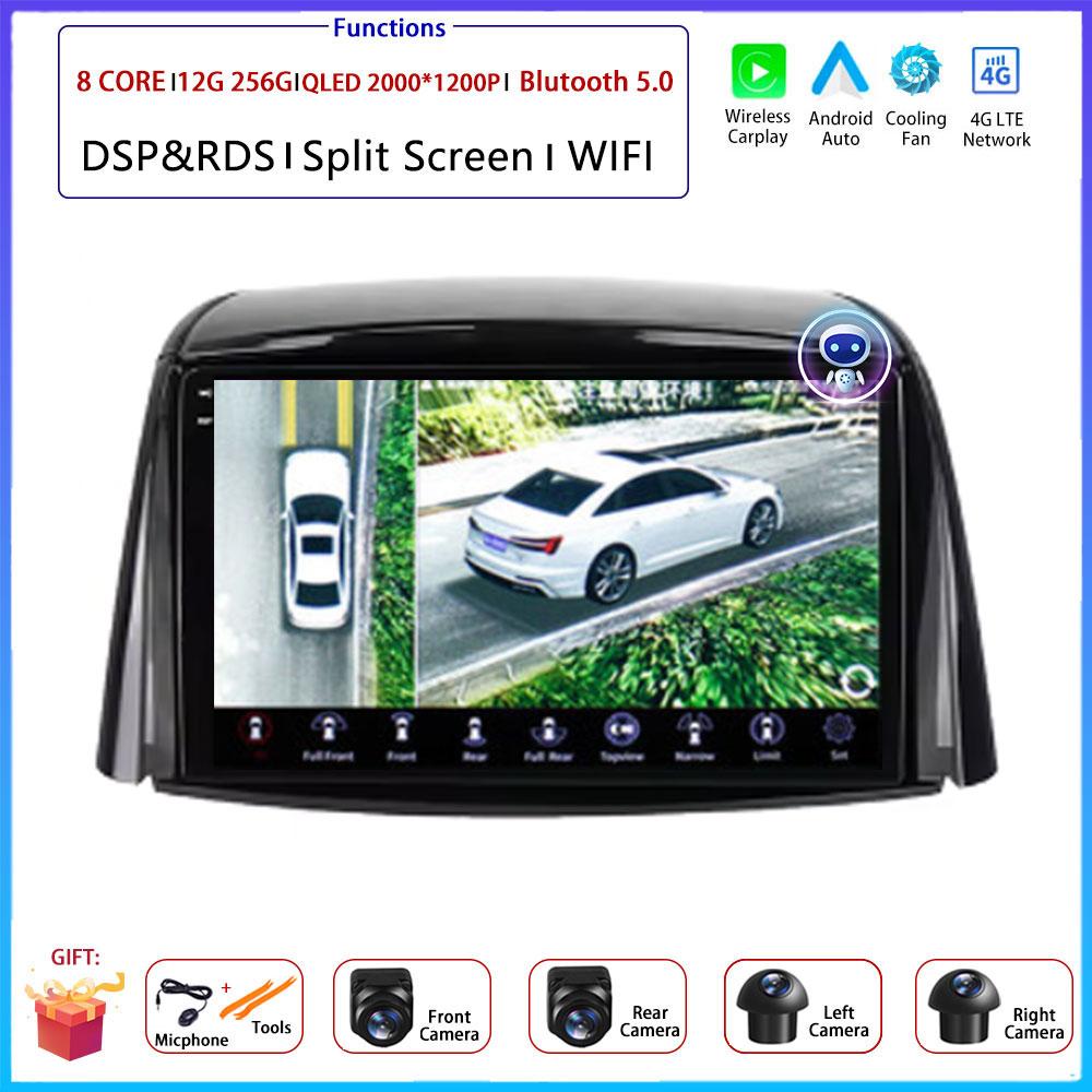 9 “ 4G Android OS Carplay Auto For Renault Koleos 2008 2009 2010 - 2016  Car Radio Navigation GPS Multimedia Video Player AMI