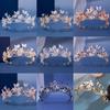 Barock Perle Strass Krone Blume Schmetterling Prinzessin Diadem Stirnband Haarschmuck Damen Braut Hochzeit Haarschmuck Schmuck