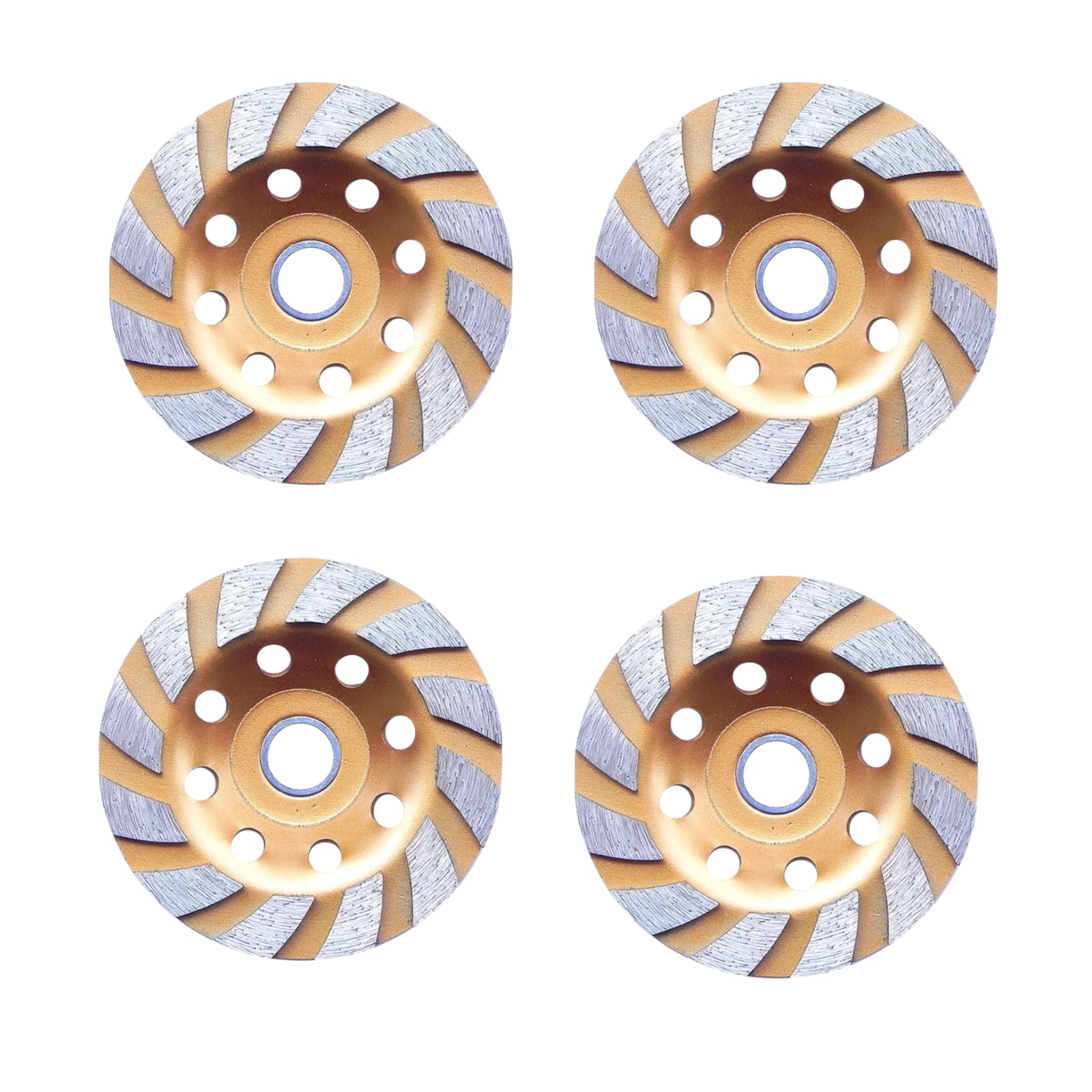 

DIZLAS Diamond Cup Polishing and Sanding Cup 100mm Set of 4 Wheels, Blades, Brushes, Diameter, золотий