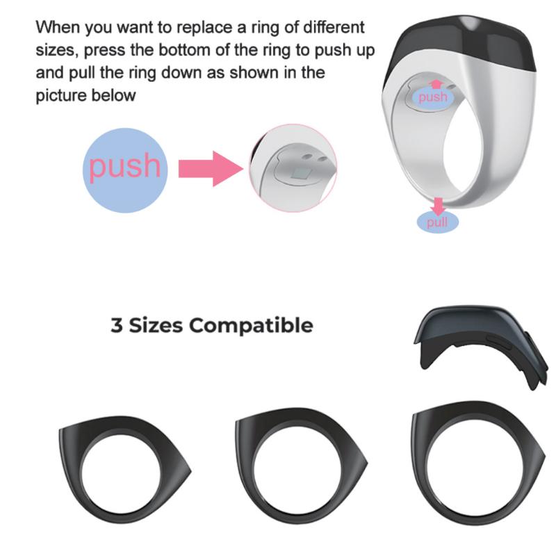 Smart Tasbih Tally Digital Counter For Muslims Tasbeeh Zikr Ring 5 Prayer Time Vibration Reminder Waterproof