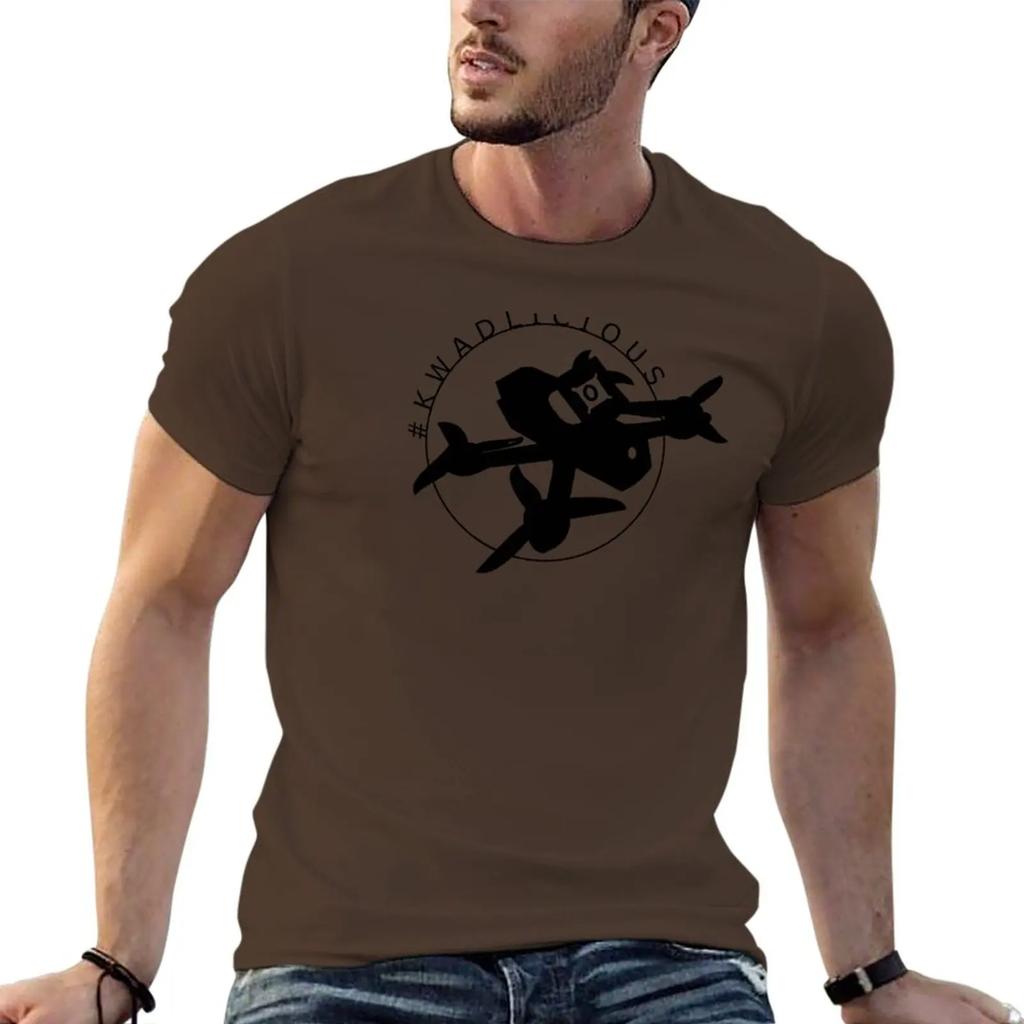 Kwadlicious Black - FPV - Freestyle Drone Racer T-Shirt T-shirt short Aesthetic clothing plain t shirts