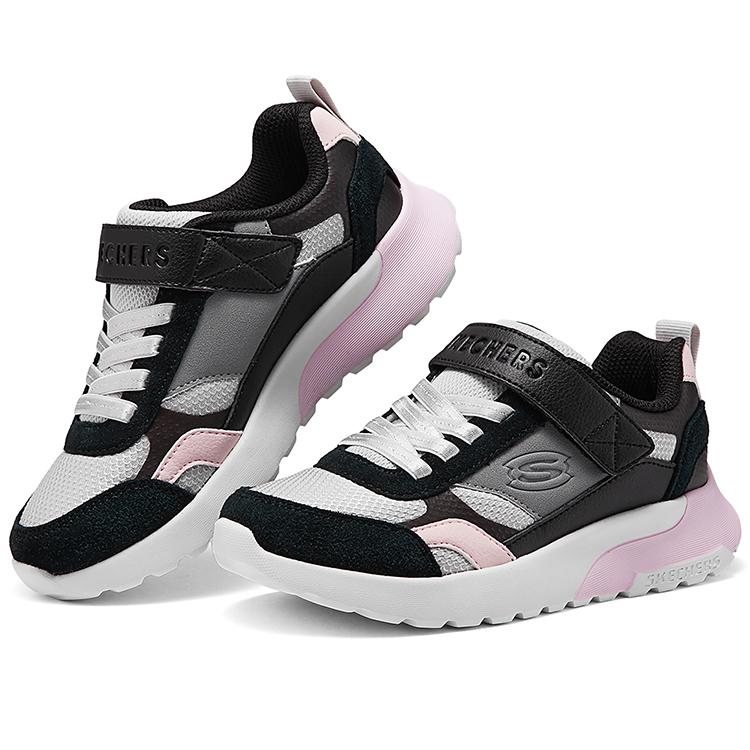 Skechers Kids Comfortable Durable Outdoor Versatile Lightweight Non-Slip Shock Absorbing Wear-Resistant Low-Top Casual Shoes 310271L-BKMT