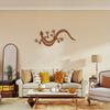 Rust Colored 3D Metal Gecko Wall Decor, Modern Lizard Silhouette for Living Room, Bedroom, Outdoor Art