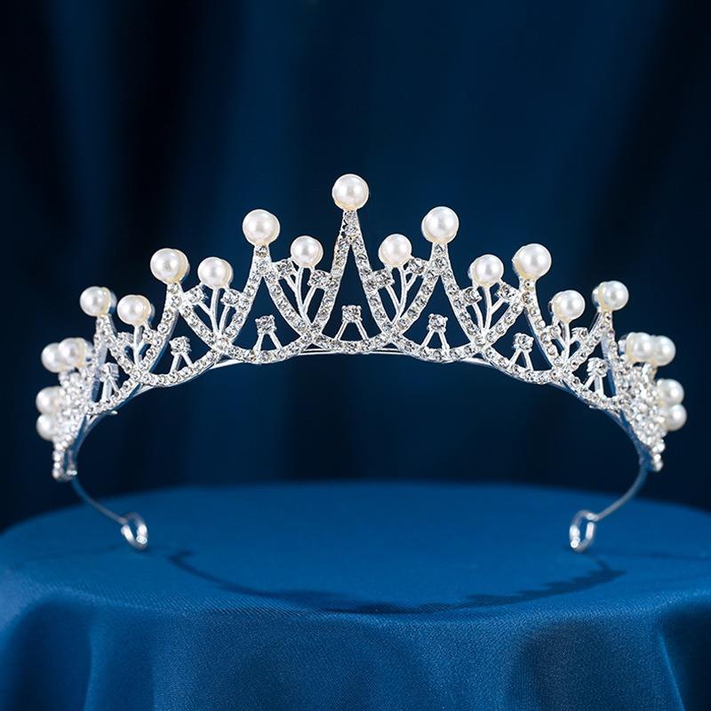 Bridal Crown Headgear Luxury Atmospheric Wedding Dress 18th Birthday Ceremony Children's Crystal Crown