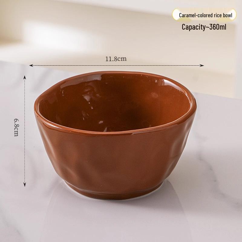 2023 Stylish 5-Inch Ceramic Rice Bowl, Perfect for Home and Personal Use