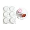 6-Cavity Flower Shape Silicone Mold Fondant Mousse Cake Mold DIY Pastry Chocolate Mold Baking Decorating Tool Nonstick
