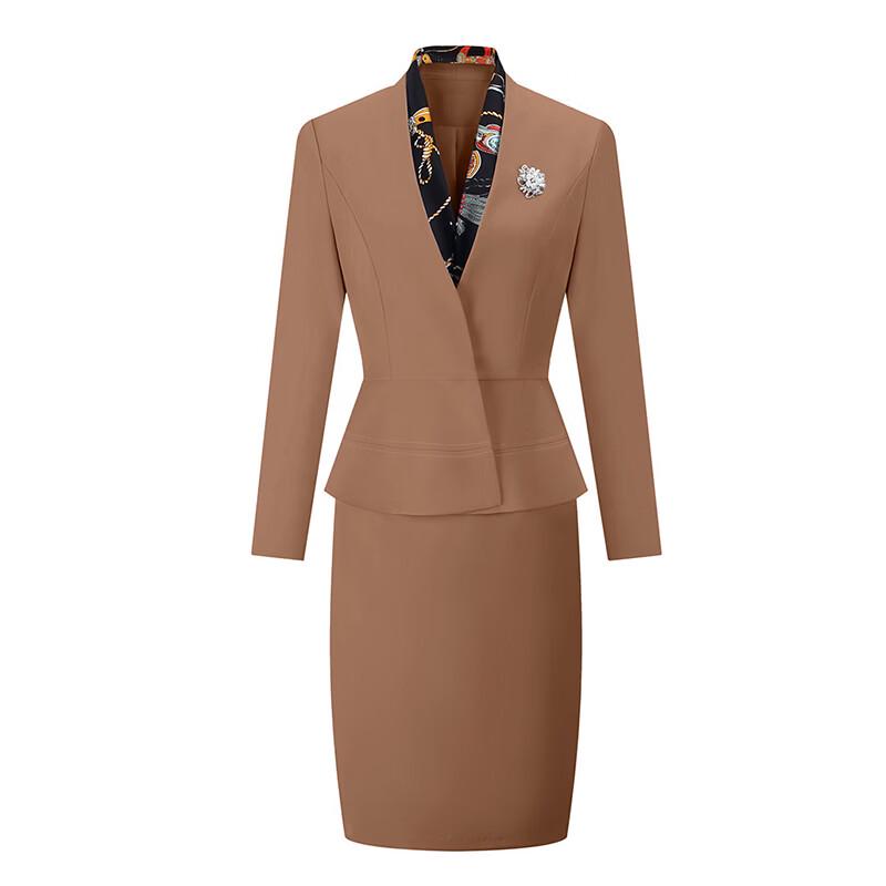 

Tluoman Khaki Women s 5-Piece Business Suit Set S