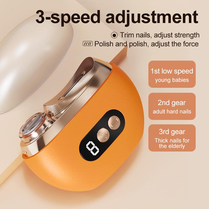 All-in-One Automatic Electric Nail Clippers for Babies & Children with Anti-Splash Polishing and Grinding Features