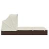Vidaxl 2-Seater Sun Lounger, Folding Canopy, Brown, 213X118X97 Cm, Poly Rattan