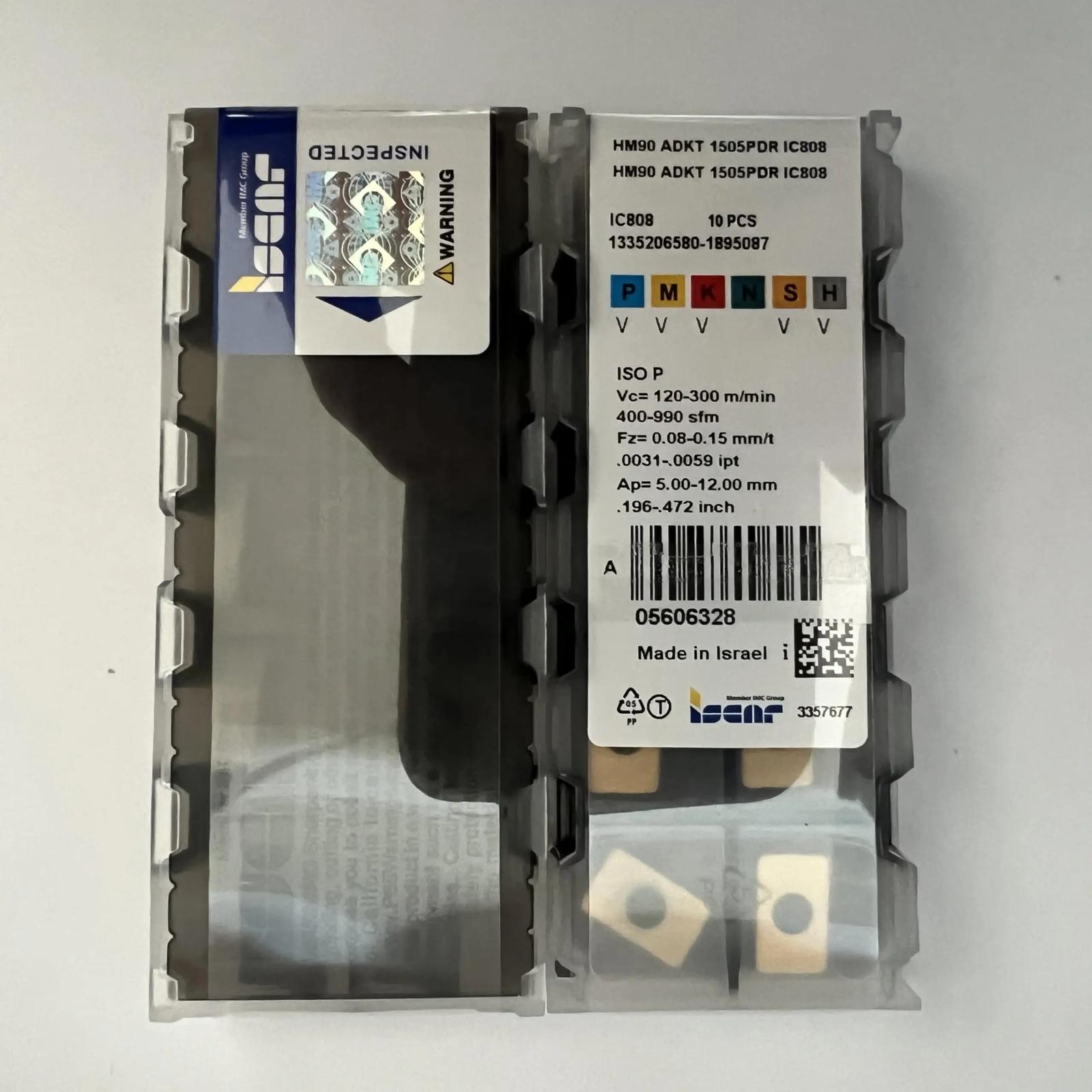 

ISCAR / HM90ADKT1505PDR IC808 Industrial indexable carbide inserts 10 Pcs