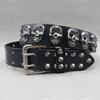 New Pure Cowhide Personalized Rivet Belt Skull Spike Decoration Trendy Denim Pin Buckle Punk Belt