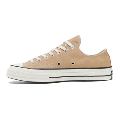 1970s Comfortable Versatile Low-Top Canvas Shoes Unisex Sneakers Brown A10275C