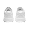 New Jordan 1 Low Triple White Tumbled Leather GS 553560-130