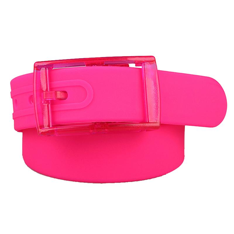 Candy Type Fashion Men And Women Lovers General Belt Silica Gel Belt Plastic Belt Defence Allergy Environmental Protection Belt