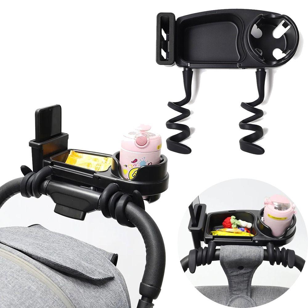 Detachable Phone Rack 3 In 1 Stroller Snack Tray Toddler Pushchair Rack Baby Mealtime