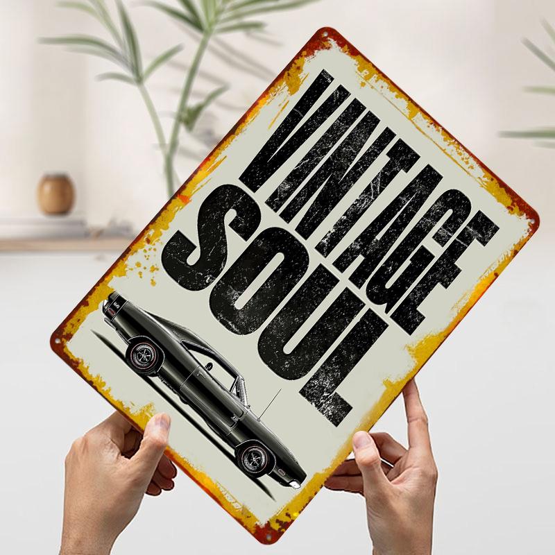 

Vintage Soul Car Tinplate Poster Customized Wall Art Vintage Metal Signs Retro Tin Plaque for Decoration At Home Decorations 7.9x11.8In(20x30cm)