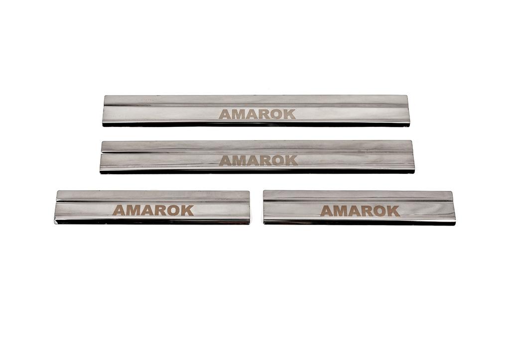 

Накладки на пороги Carmos V3 (4 шт, нерж) для Volkswagen Amarok 2010-2022 гг