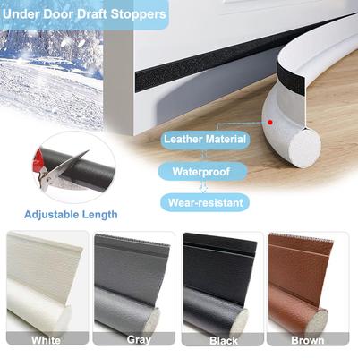1pc Door Bottom Sealing Strip, Adjustable Weatherstrip Under Door Draft Stopper, Anti-cold One Side Foam Blocker, Weather Strip