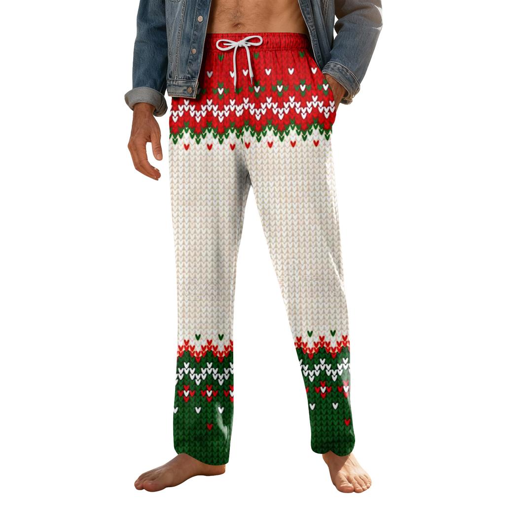 Men's Home Soft Pajama Pants Drawstring With Pockets Casual Sports Pants