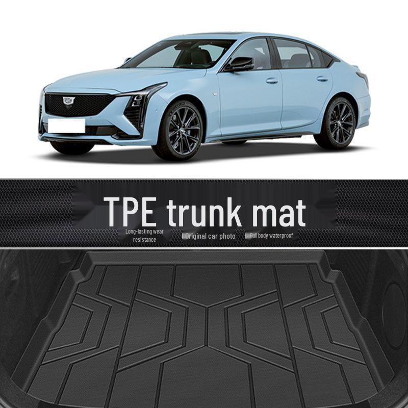Cadillac CT5 TPE Floor Mats Set: Full Coverage Foot & Trunk Mats