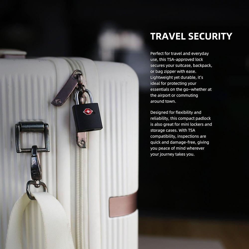 Zinc Alloy Luggage Lock Mini Security Padlock Portable Cabinet Lock for Travel