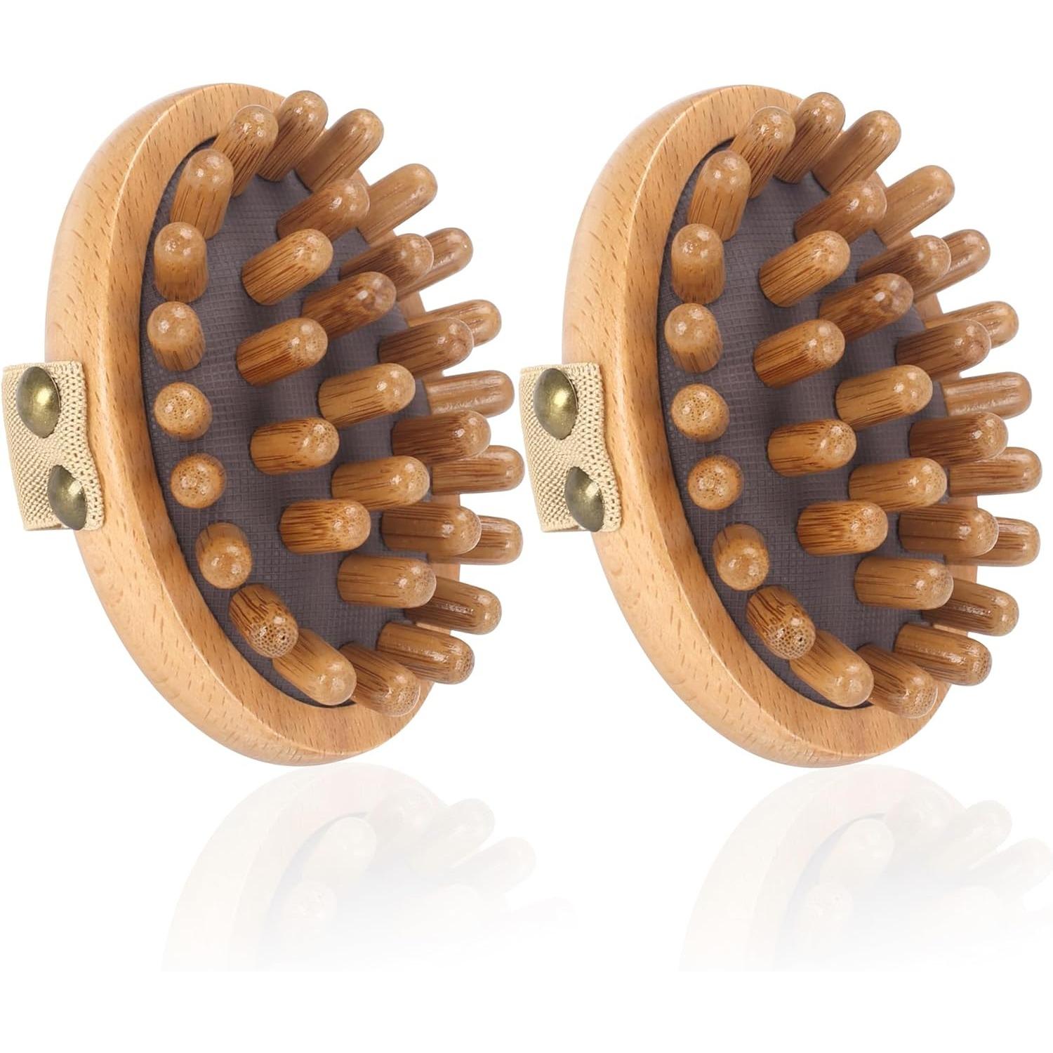 

2 шт. Щетка для тела антицеллюлитная успокаивающая деревянная для эфирного масла спа массажная расческа с воздушной подушкой для волос массажная щетка для кожи головы массажер для тела