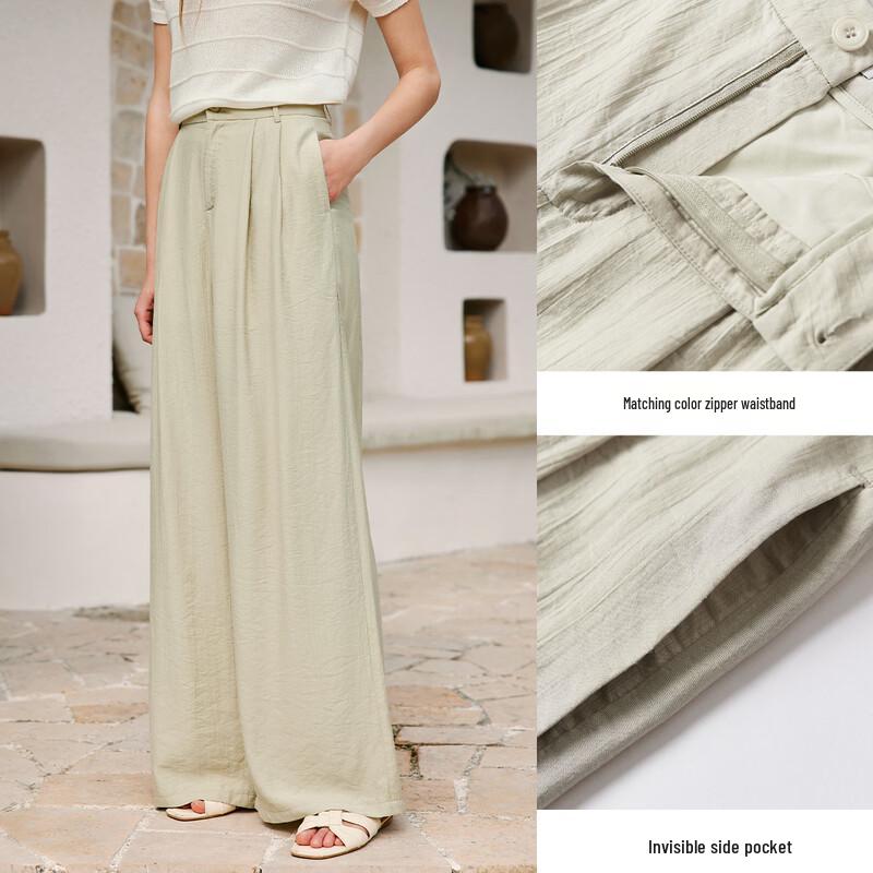 Women's High-Waisted Straight Wide-Leg Casual Pants