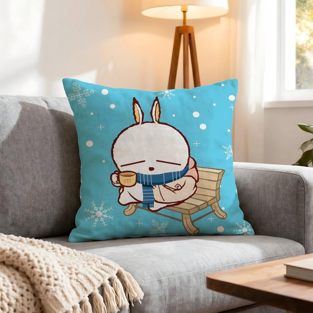 Character Mashimaro Cushion Cover 1Pcs Decorative Covers Soft Cushion Case For Sofa Couch Decor 40X40 45X45 Pillowcases