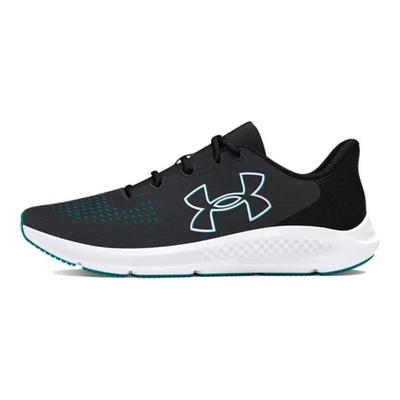 Charged Pursuit 3 Big Logo - Anthracite Teal Men Sneakers Black White 3026518-104