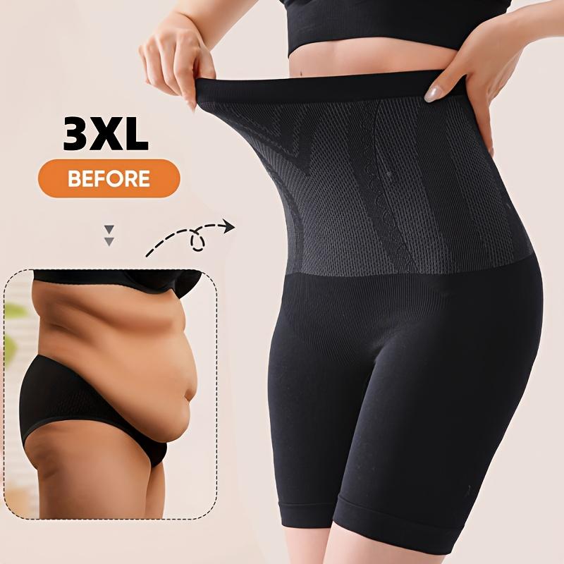 1XL-4XL Women's High-Waisted Seamless Shapewear Shorts - Tummy Control & Butt Lifting, Postpartum Recovery & Gym Workout Shorts