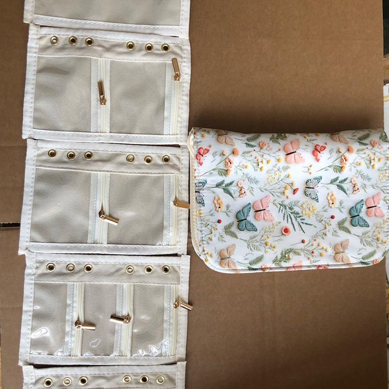 Transparent Jewelry Storage Book with Zipper Clear Pockets Thickened PVC Jewelry Holder Prevents Jewelry from Tangling Damage
