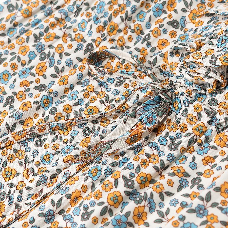 Rochie de vară 2025 cu imprimeu floral boem, decolteu în V, bretele spaghetti, croială lejeră