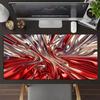 XXL Rot Silber 3D Spiral Kristall Mauspads Abstrakt Wirbel Schreibtischunterlage Rutschfeste Gummi Gaming PC Tastatur Schreibtischmatten Gamer Mauspads