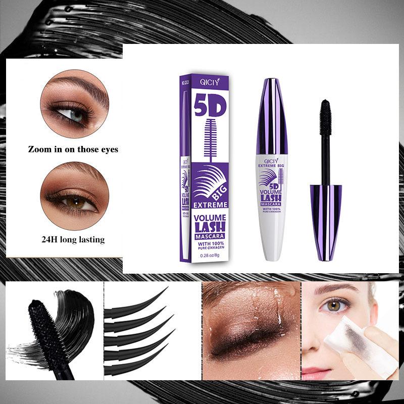 5D Extreme Volume Lash Mascara,Waterproof and Long-Lasting,Natural Thickening and Curling Eyelash Extension
