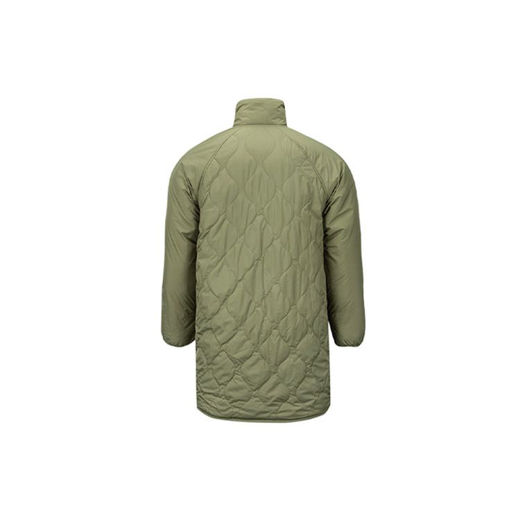 Adidas Outdoor Warm Reversible Lamb Fleece Solid Color Mid-Length Cotton Coat Unisex Coats Green H20792