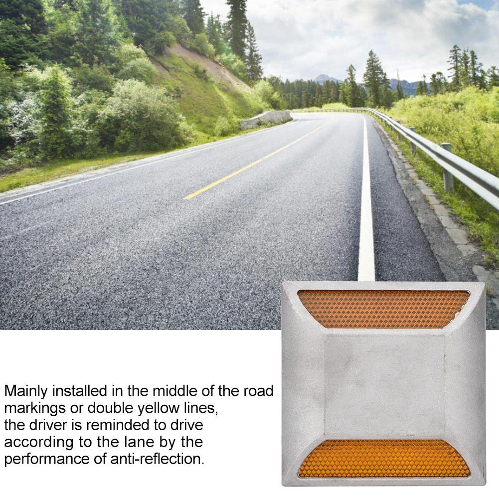 LED Reflective Spike Cast Aluminum Beads Dual Protuberant Signpost Reflective Spike Raised Sign