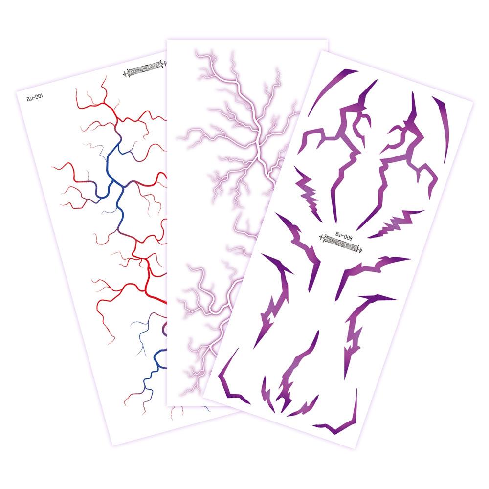 2025 Świecące naklejki tatuaże K-pop Demon Hunter: Halloweenowy Girl Group Tekstura i Oświetlenie Symulacja Naczynia Krwionośnego