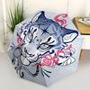 1pc Tiger Mask Automatic Open/close Folding Compact Umbrella, 8-Rib Sturdy Canopy, Lightweight Portable, Everyday Use, Gift, Outdoor Umbrella, Travel