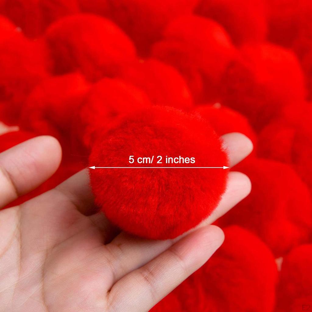 Balls - 30pcs Pompoms for Arts Craft DIY Projects Key Toys Christmas Wedding Party Home Decor
