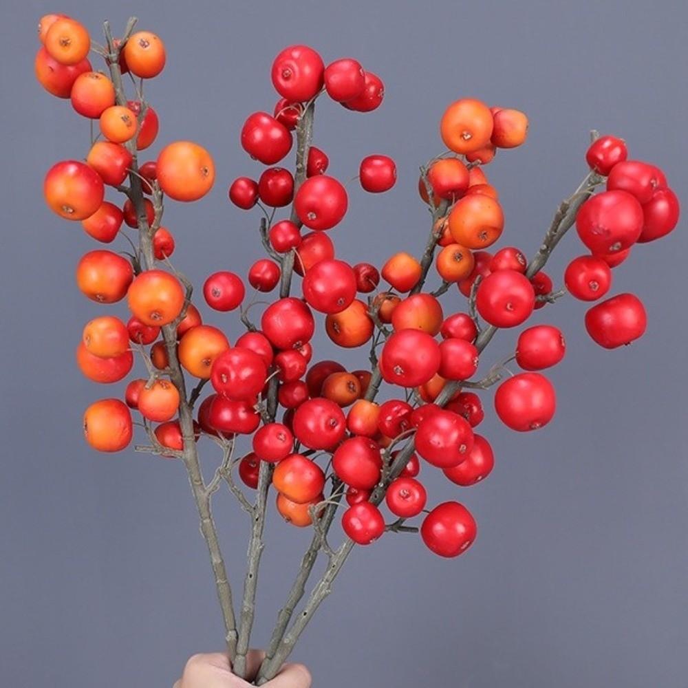 30 Heads Artificial Fruit Branch Green Plants Simulation Tree Bouquets  Restaurant Decoration