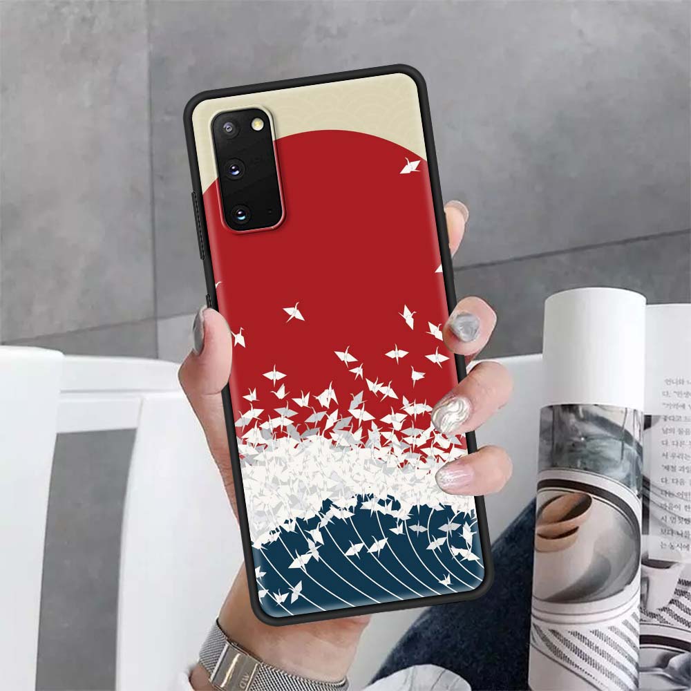 Soft Phone Case For Samsung Galaxy Note 20 Ultra 10 Lite S10 Plus S20 FE 5G 9 8 Back Cover S21 Funda Japanese Style Art Japan