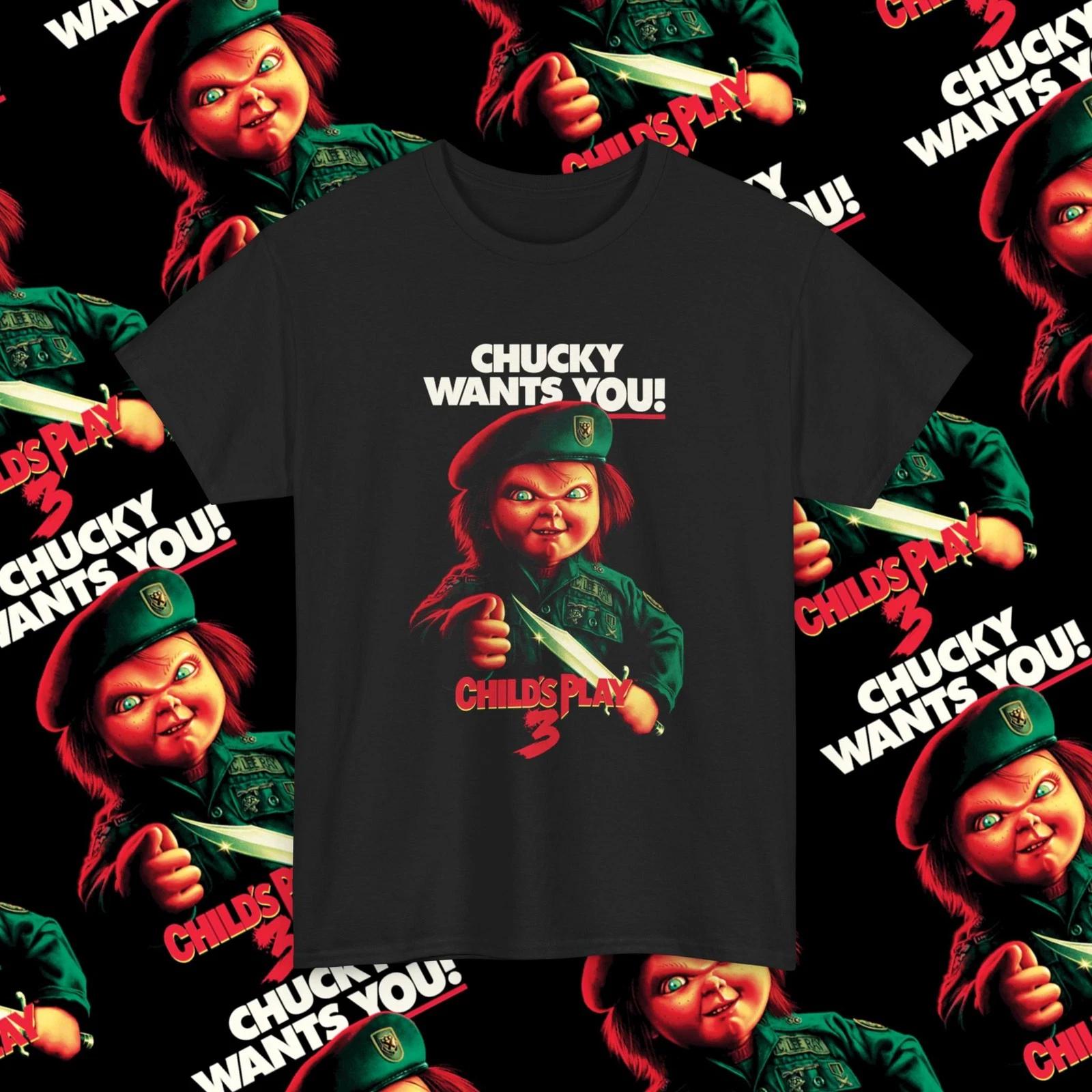 Child’s Play 3 Horror Movie T-Shirt, Slasher Horror Film Fan Poster Shirt S