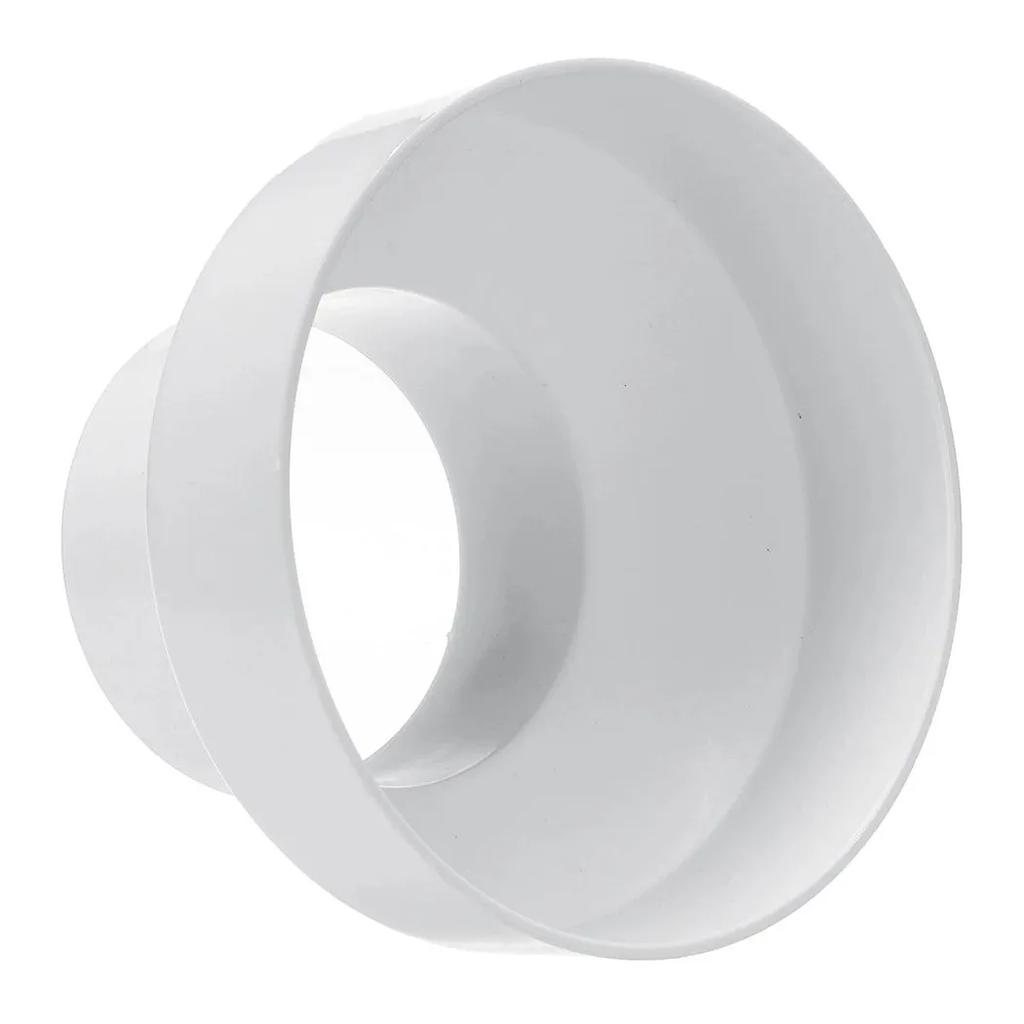 Connections Reducer Adapter Pipe Ventilation Fittings Plastic Reducer White 100to75 ABS Pipe Ventilation Adapter