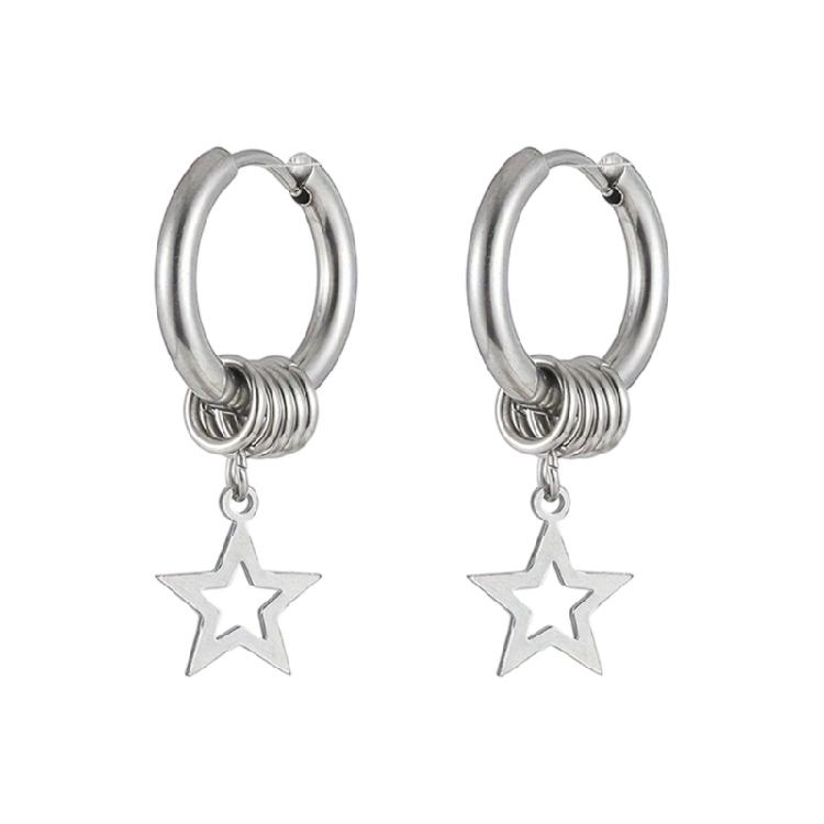 

Modern Floral Inspired Steel Earrings Lightweight Sturdy Jewelry For Everyday Outfit Matching Occasions 1